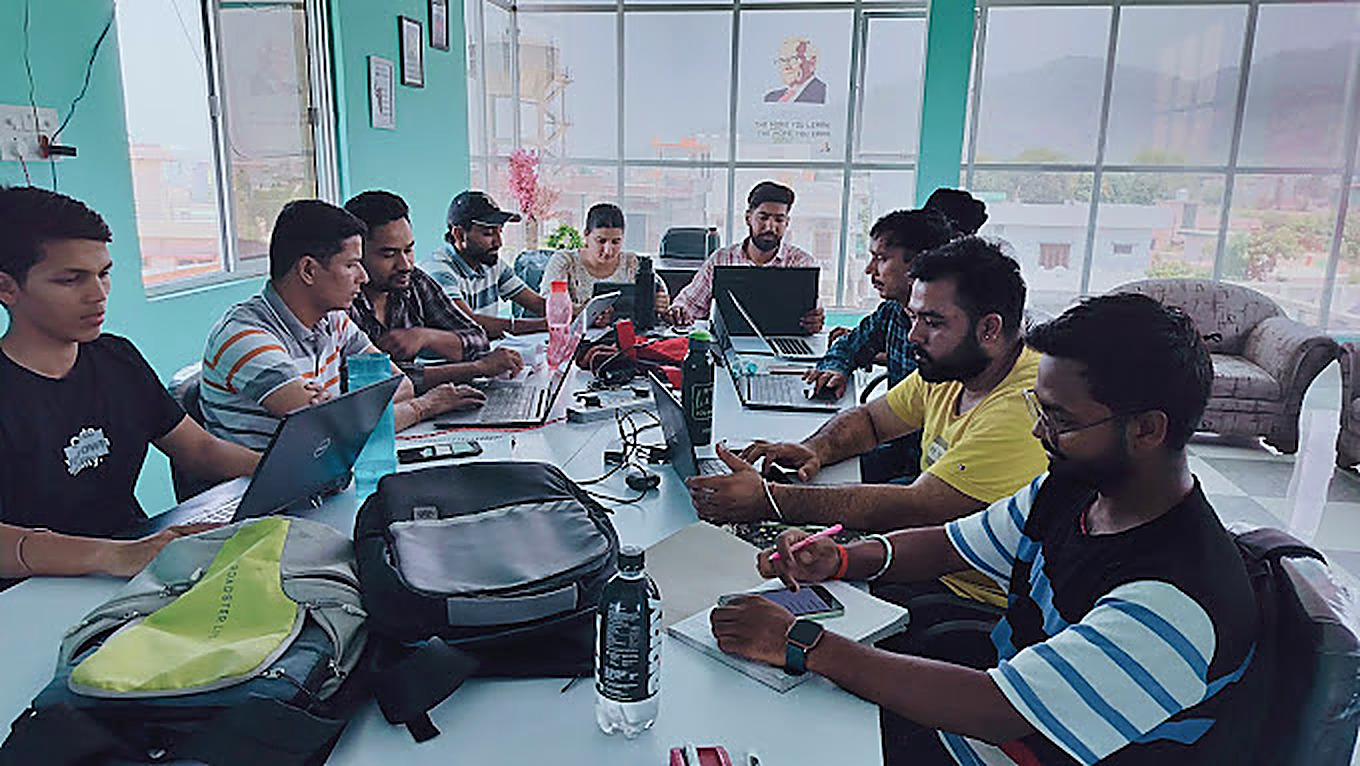 Learners at the FirstPlan computer lab